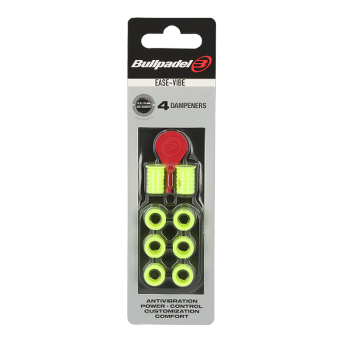 Bullpadel Blister (4PCS) Vibration Dampener Ease Vibe Yellow Padel Accessory