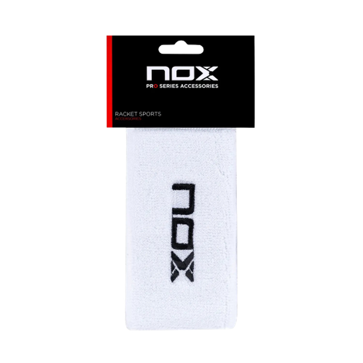 Nox LONG WRISTBAND WHITE LOGO BLACK
