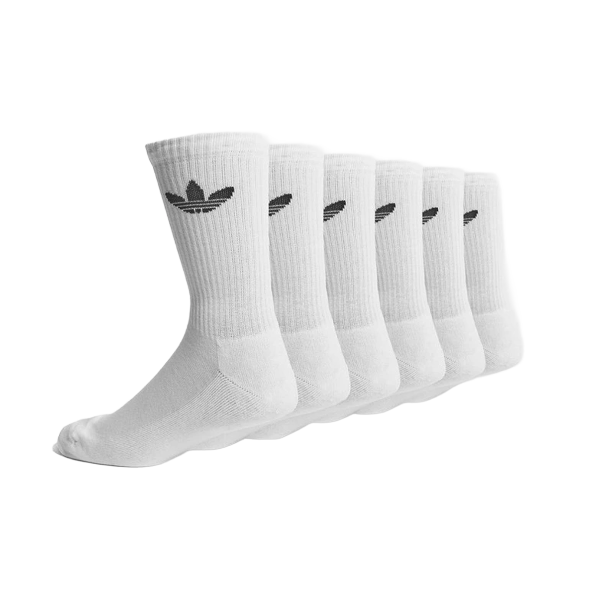 Adidas Originals Trefoil Padel Socks - White - Pack of 6 - Image 2