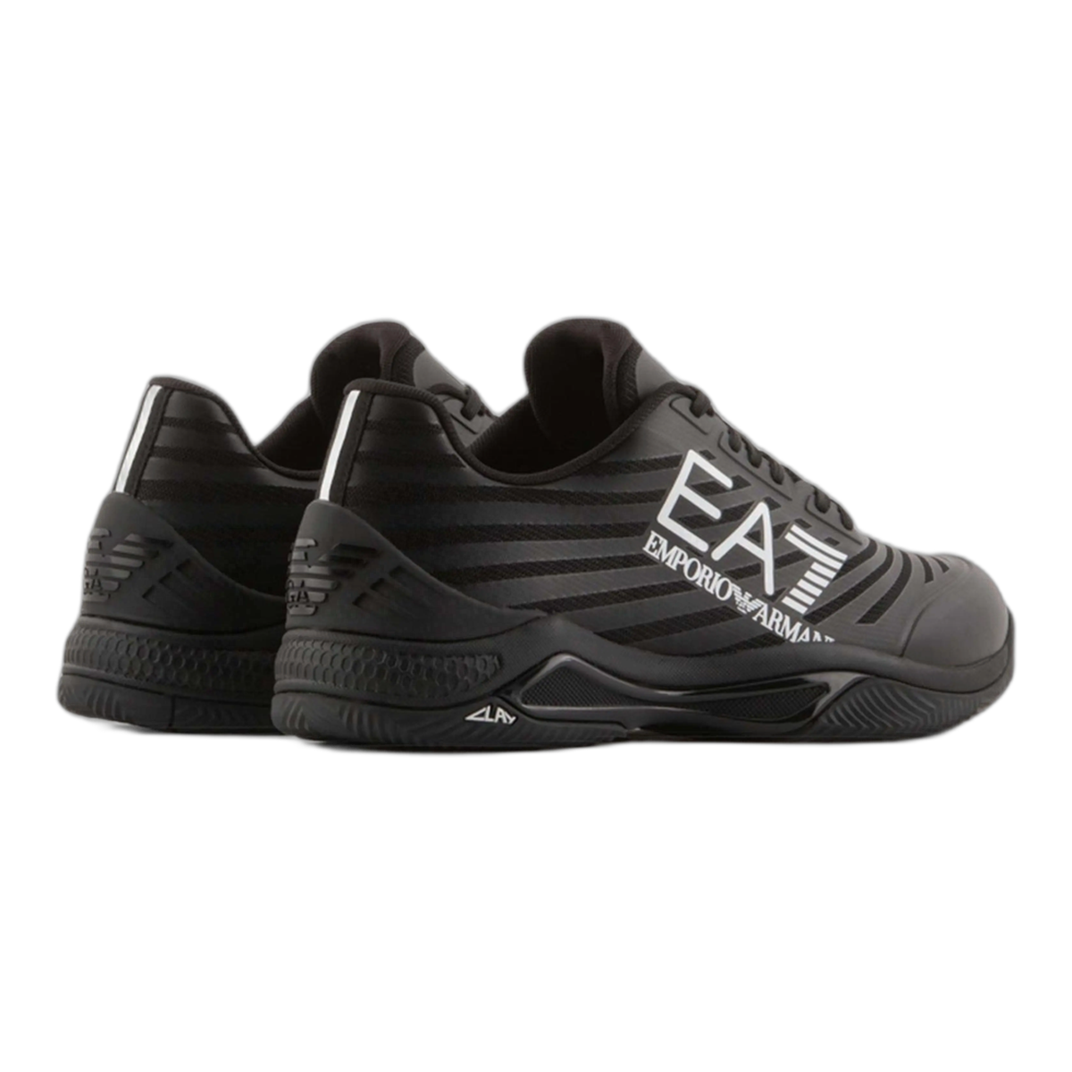 EA7 Emporio Armani Tech Clay Black Padel Shoes - Image 3