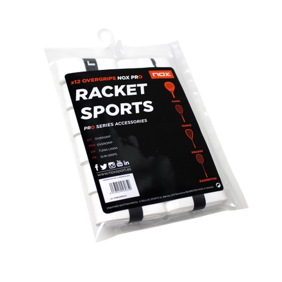12 PACK NOX PRO OVERGIPS WHITE - Image 1