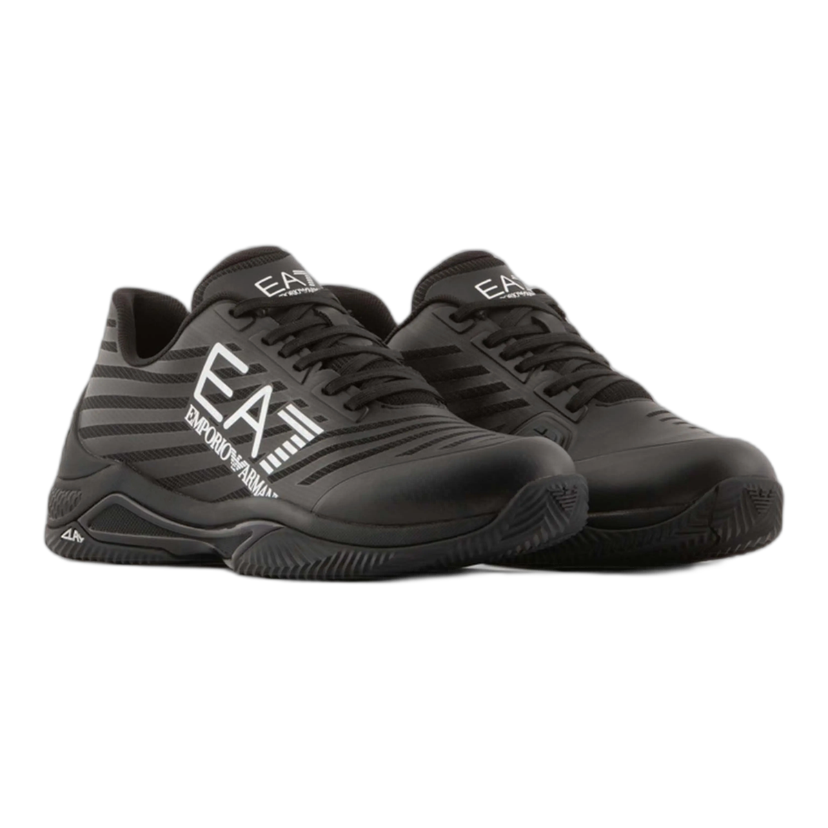 EA7 Emporio Armani Tech Clay Black Padel Shoes - Image 1