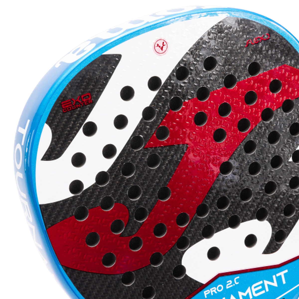 Padel racket Tournament Pro navy blue red - ONE SIZE - Navy blue  Red view 14
