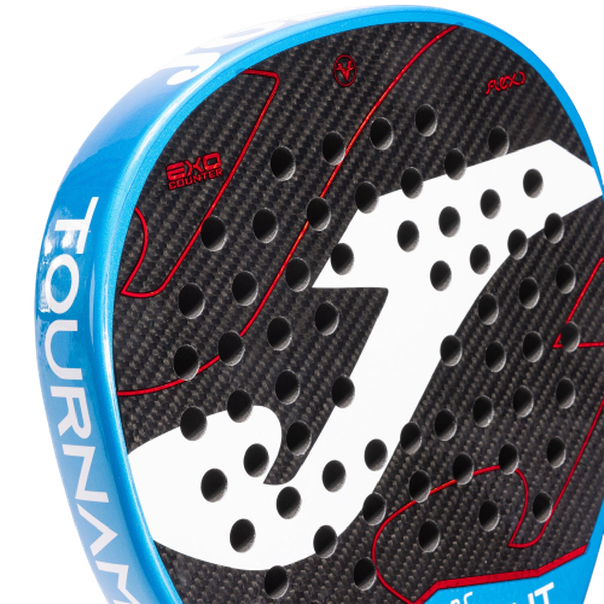 Padel racket Tournament Pro navy blue red - ONE SIZE - Navy blue  Red view 15