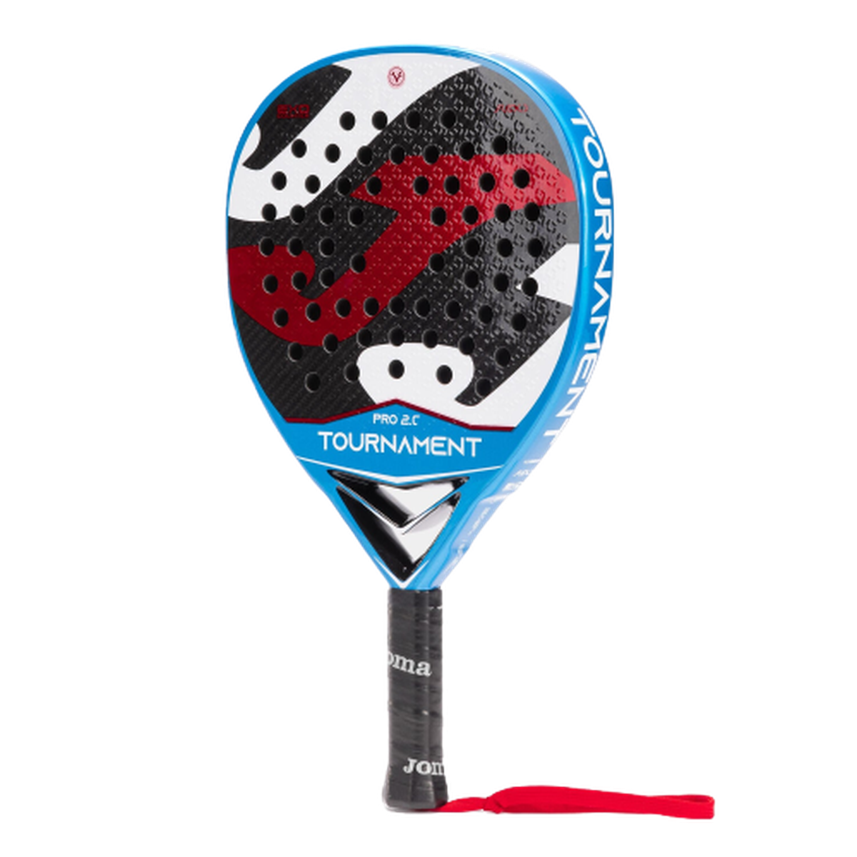 Padel racket Tournament Pro navy blue red - ONE SIZE - Navy blue  Red view 8