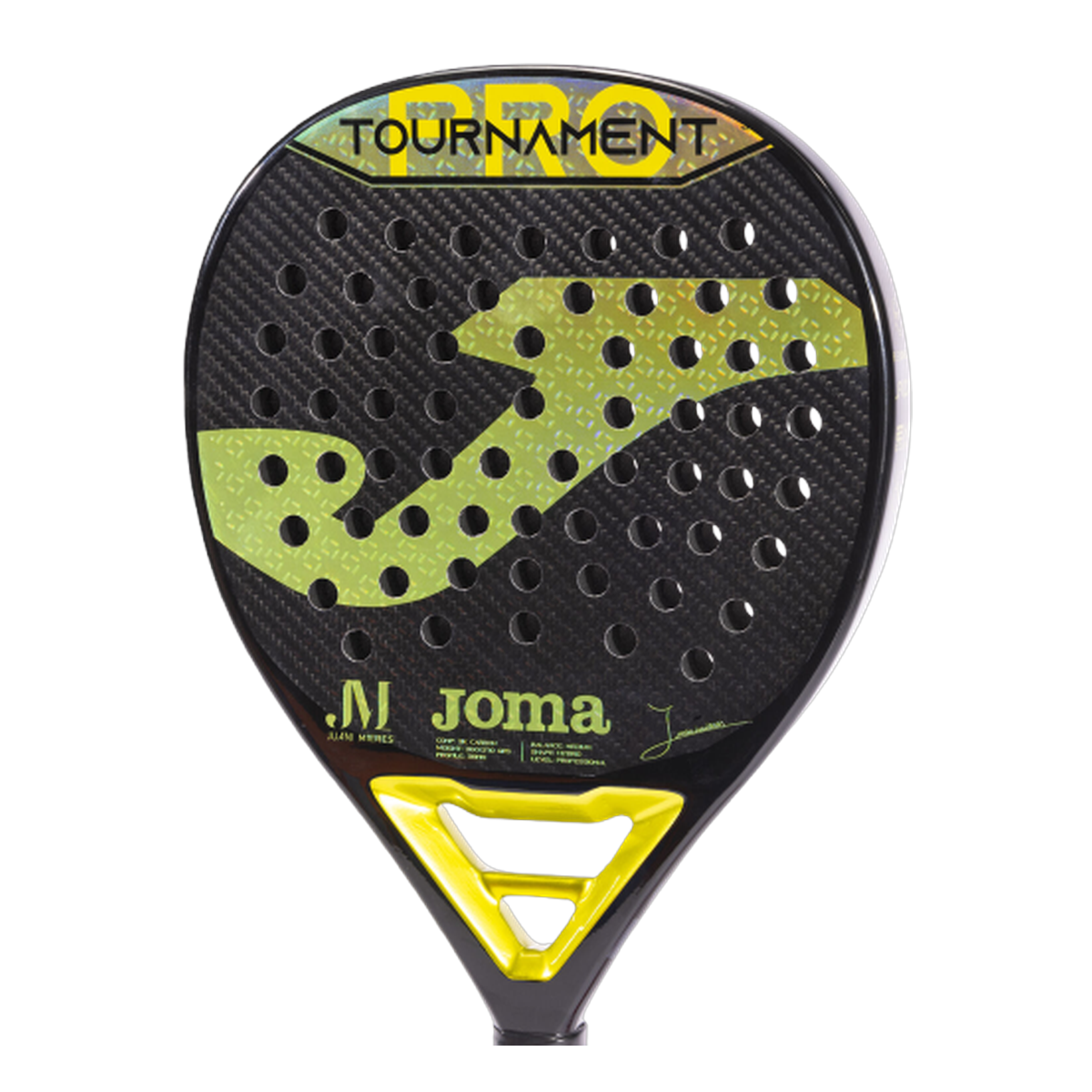 Joma Tournament Juani Mieres Black Yellow Padel Racket