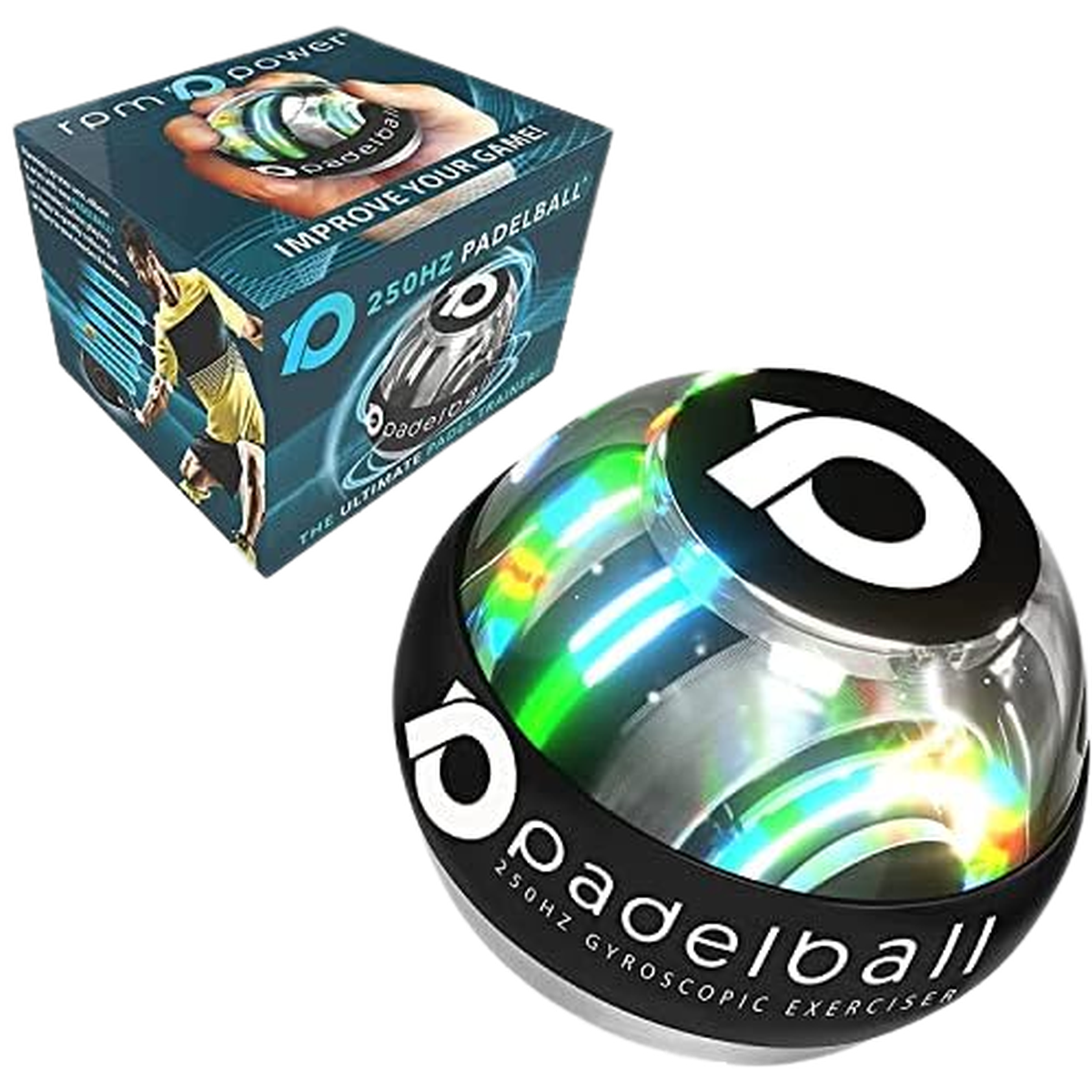 RPM Power Padelball - Training and Toning Ball for Arms, Elbow and Wrist with Gyroscope, Reduces Risk of Injuries, for Men and Women of All Levels - Image 3