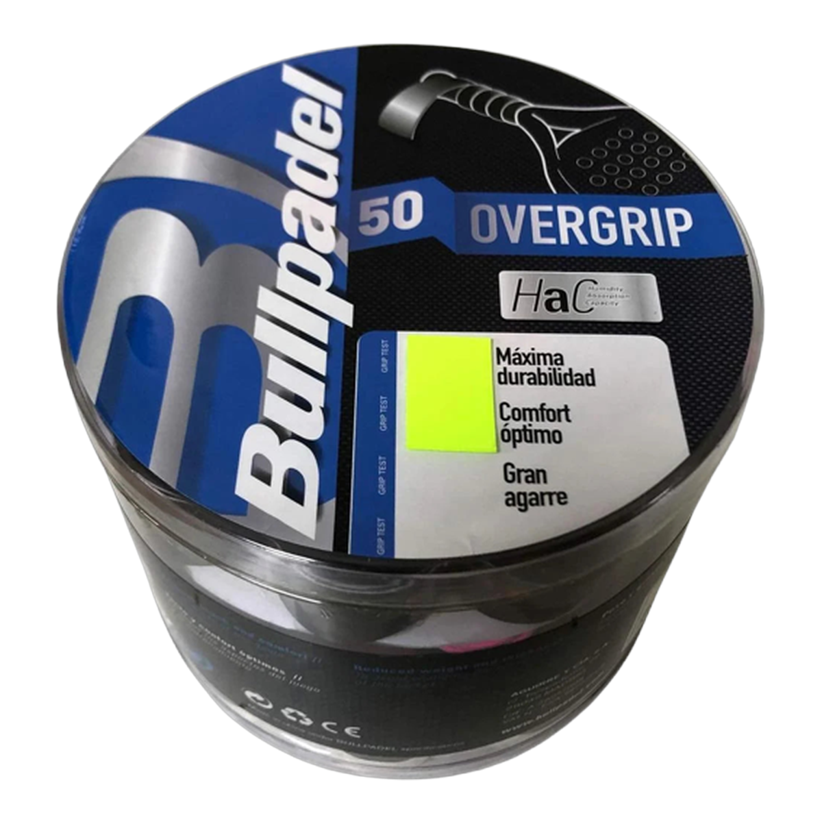 Bullpadel Box 50 Padel Overgrips Black