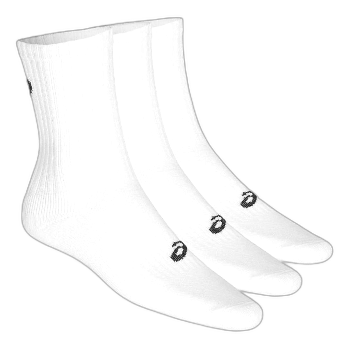 Asics Crew Padel Socks - White - Pack of 3 - Image 1