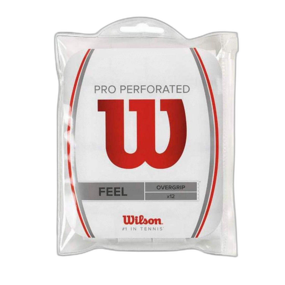 Blister Wilson 12 Overgrips Pro Perforated Feel Blanco - Image 1