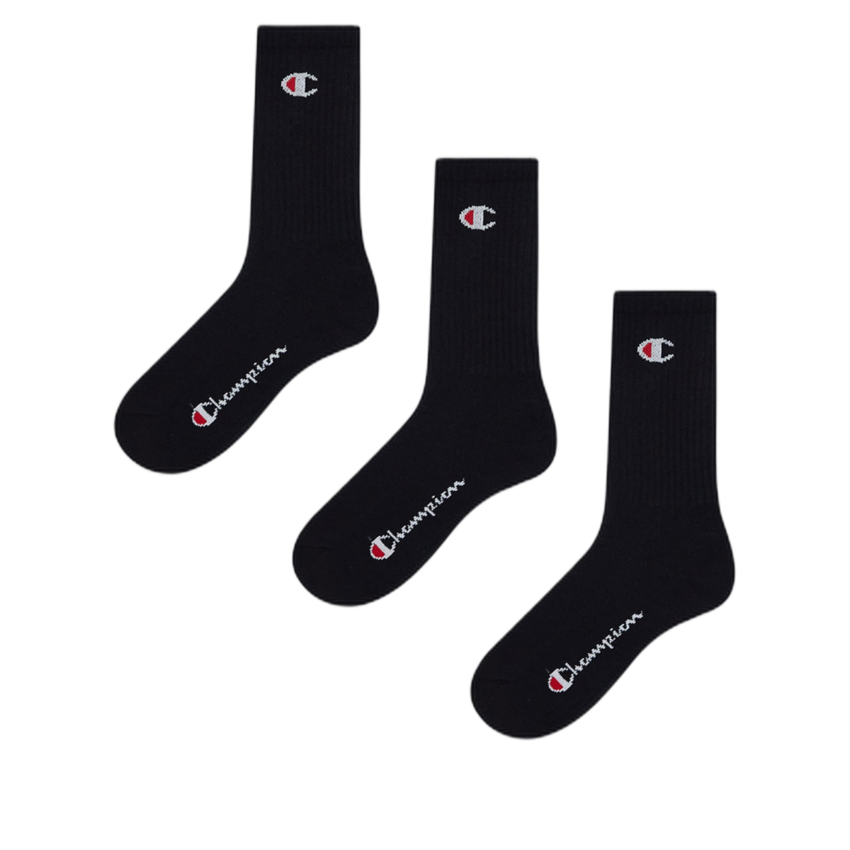 Champion Crew Padel Socks - Black - Pack of 3 - Image 1