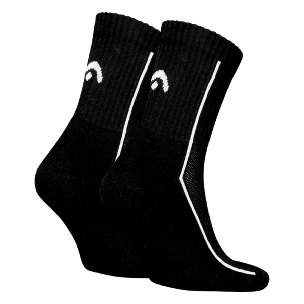 Head Performance Crew Padel Socks - Black - Pack of 2 - Image 2