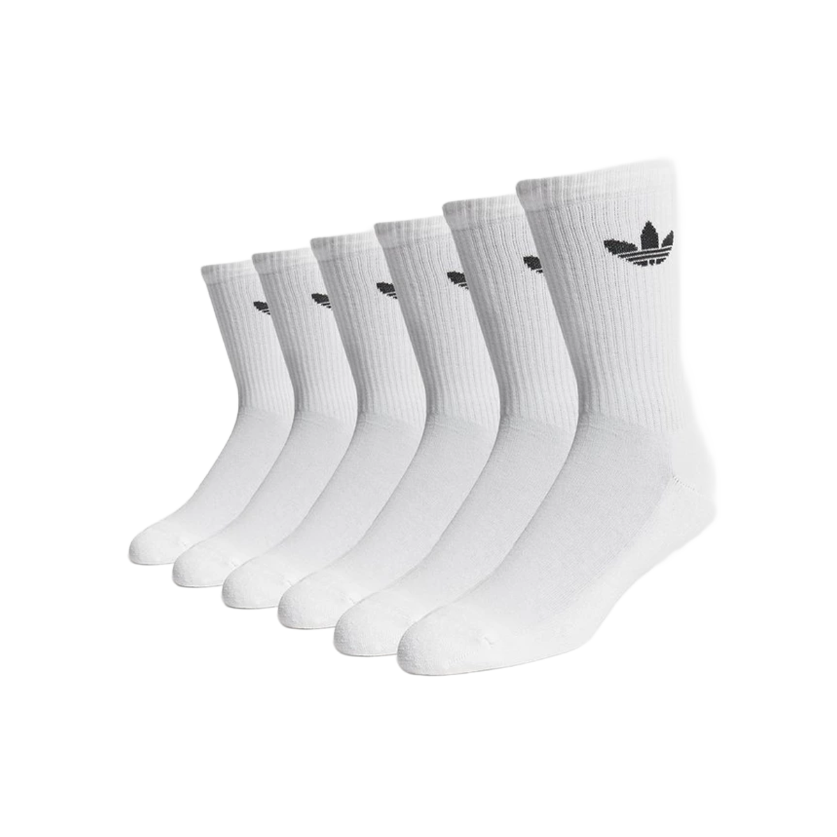Adidas Originals Trefoil Padel Socks - White - Pack of 6 - Image 1