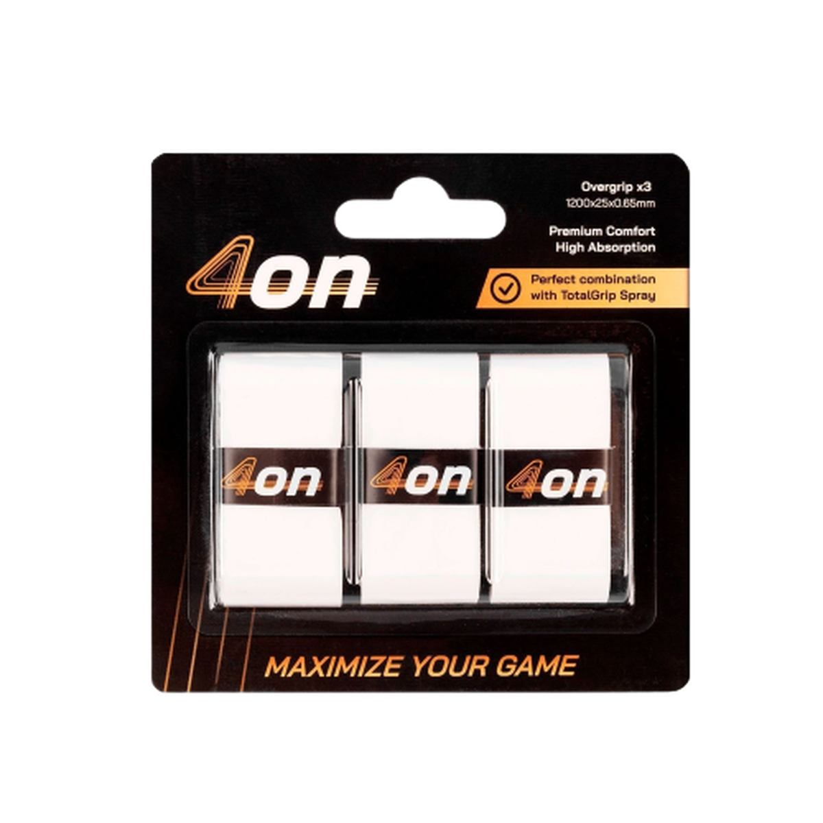 4ON PREMIUM COMFORT OVERGRIP -3PCS- WHITE - Image 1