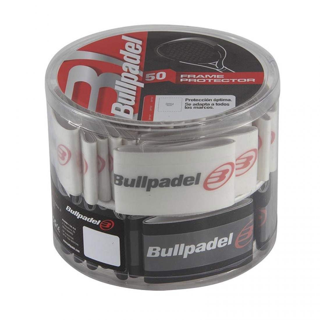 Bullpadel Frame Black Transparent 50 Units Padel Racket Protector - Image 1